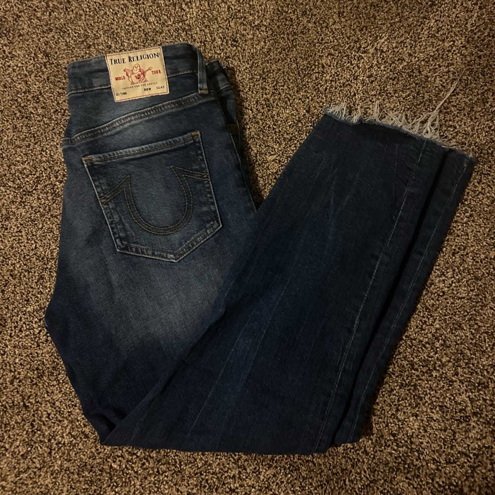 True Religion Men's Dark Blue Straight Jeans